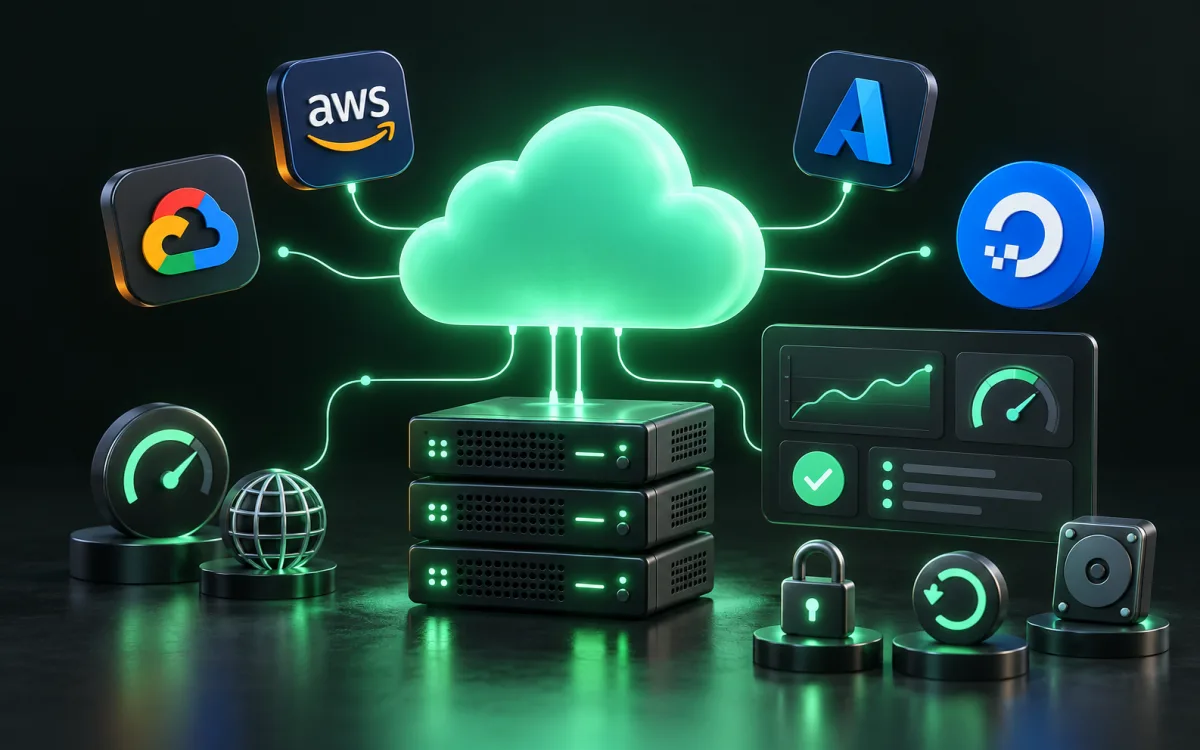 Cloud & Server Management — an illustration of the tools and systems involved